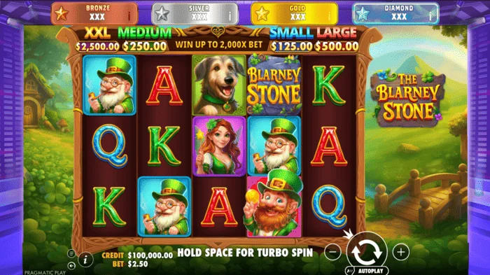 The Blarney Stone - schermata di gioco in sessione attiva